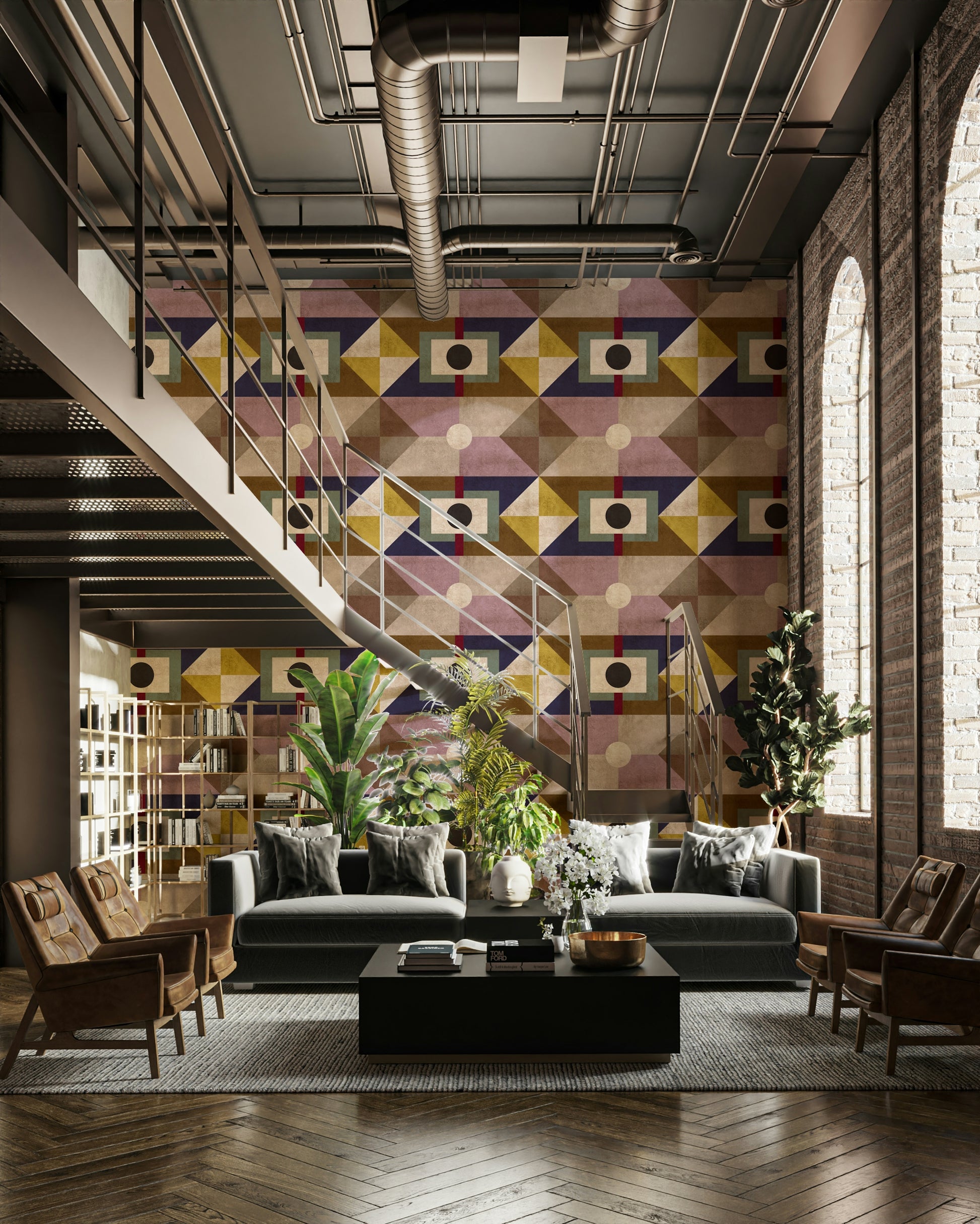 Retro inspired wall design with soft texture


