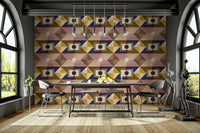 Mid-century modern style wallpaper for wall

