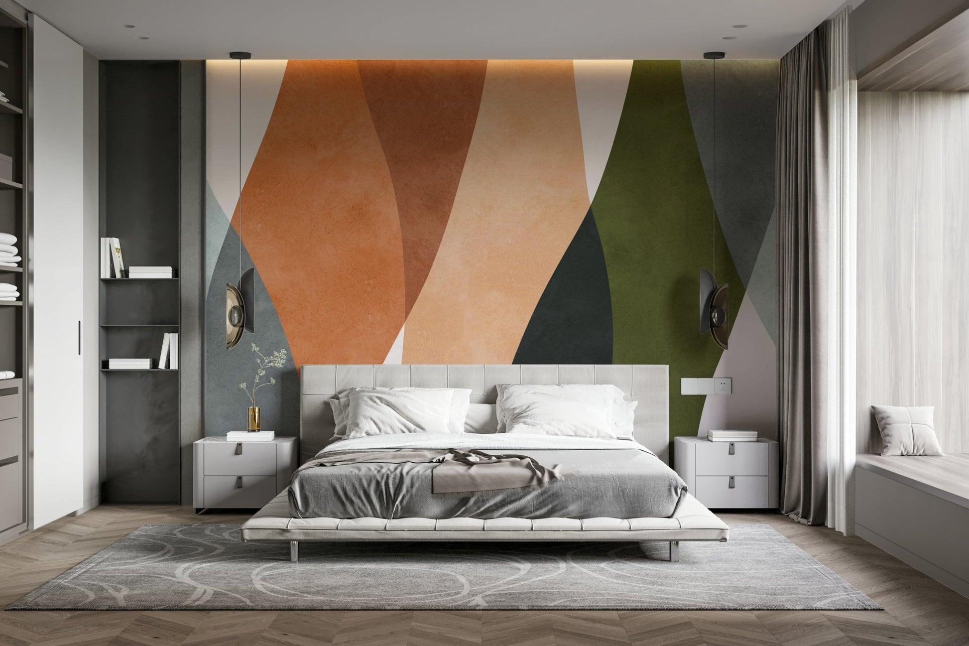 A close-up view of the detailed arcs and color blending.

