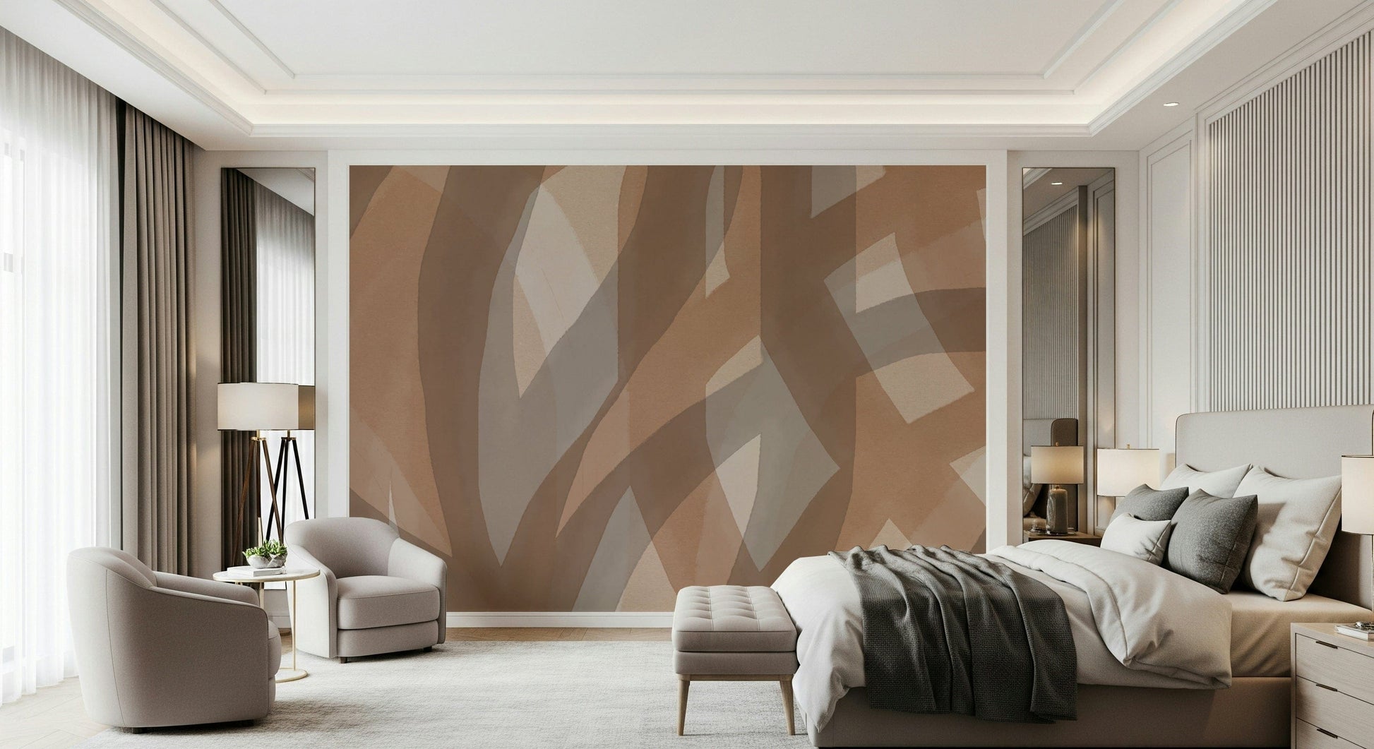 A serene flowing paint wall mural for your decor.