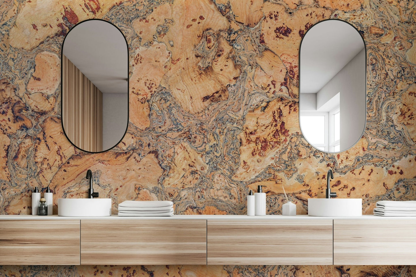 textured cork wall covering

