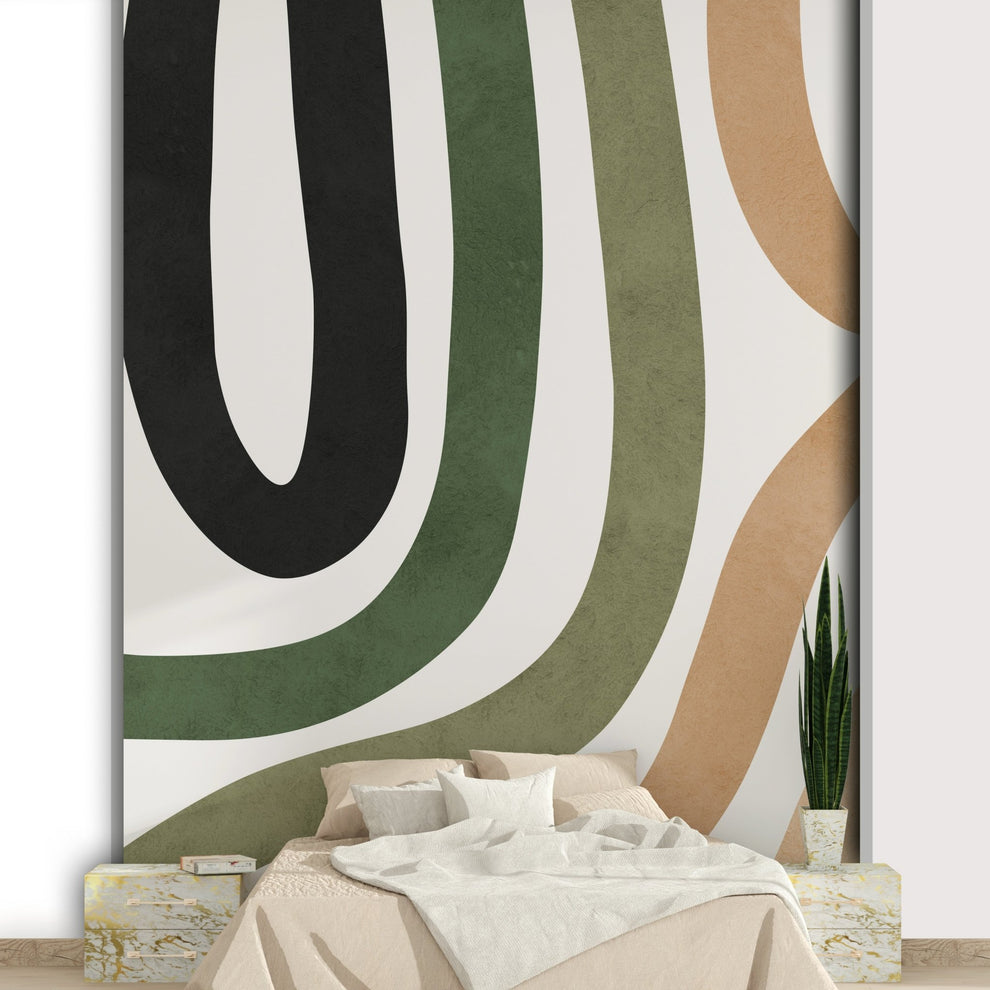 Earthy Curves Wallpaper | Modern Abstract