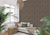 Earthy Echoes Muted Brown Geometric Wallpaper⁠