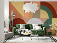 Autumn-inspired wall mural with rich earthy colors that bring warmth and comfort to interiors.