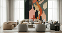 Earthy Hues Bottle Decor Wall Mural