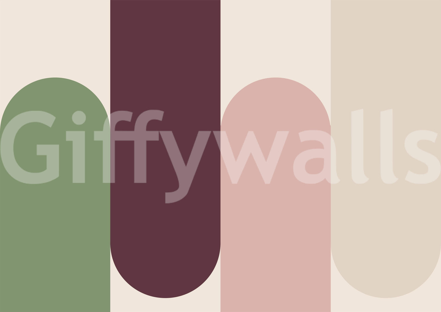Soft tones, Contemporary Shapes Blend decorative mural.
