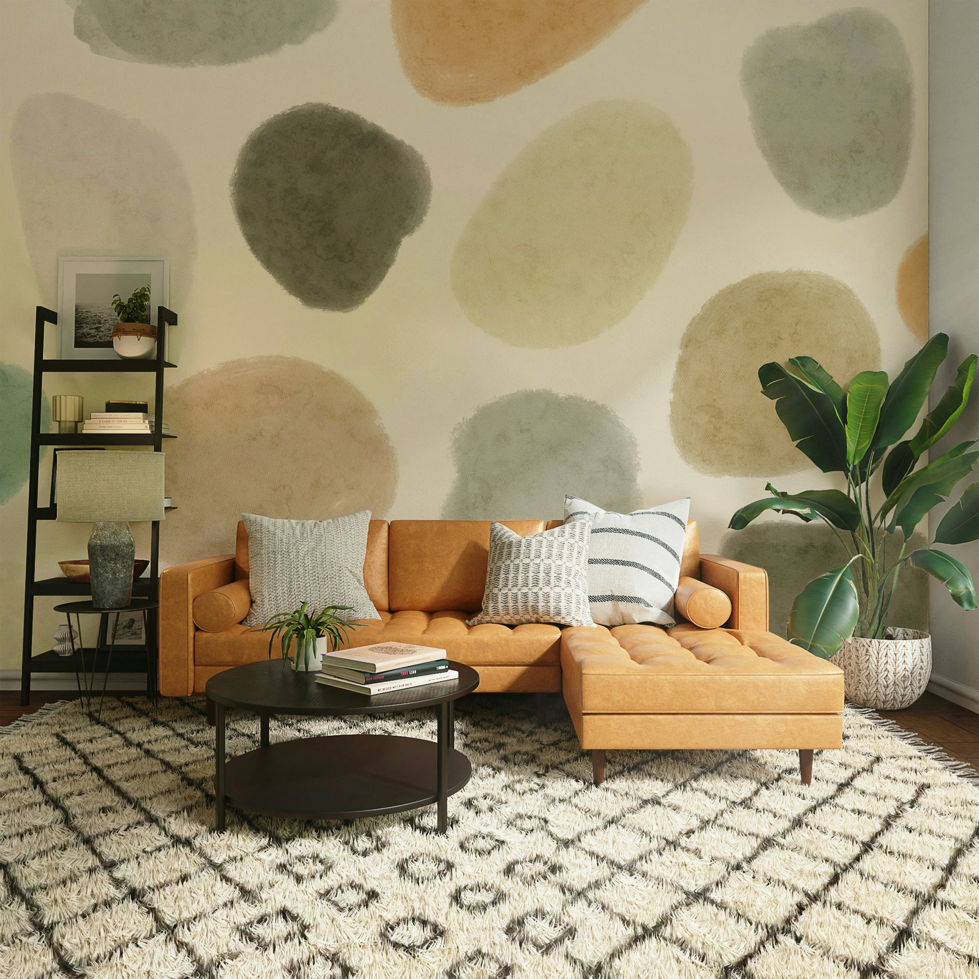 Organic form wallpaper for walls

