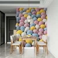 Pastel chocolate eggs wall mural pattern