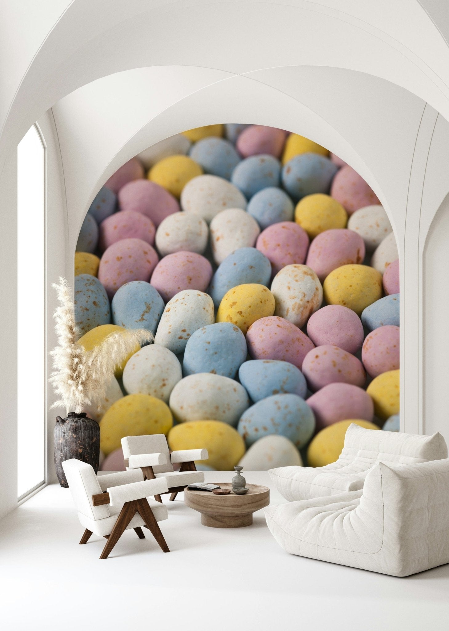 Seasonal sweets wall mural in soft hues