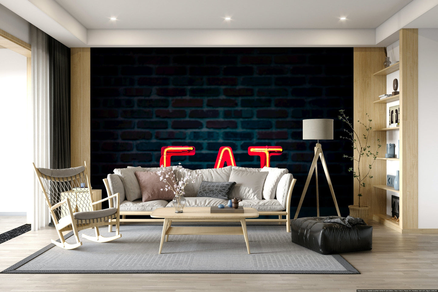 Eat Neon Sign Wall Mural -2226250