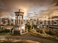 Calton Hill wall mural Edinburgh's iconic national monument replica