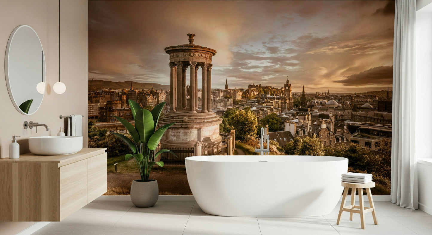 Calton Hill wallpaper ancient structure golden evening light