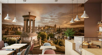Edinburgh cityscape Calton Hill wallpaper scenic stone temple