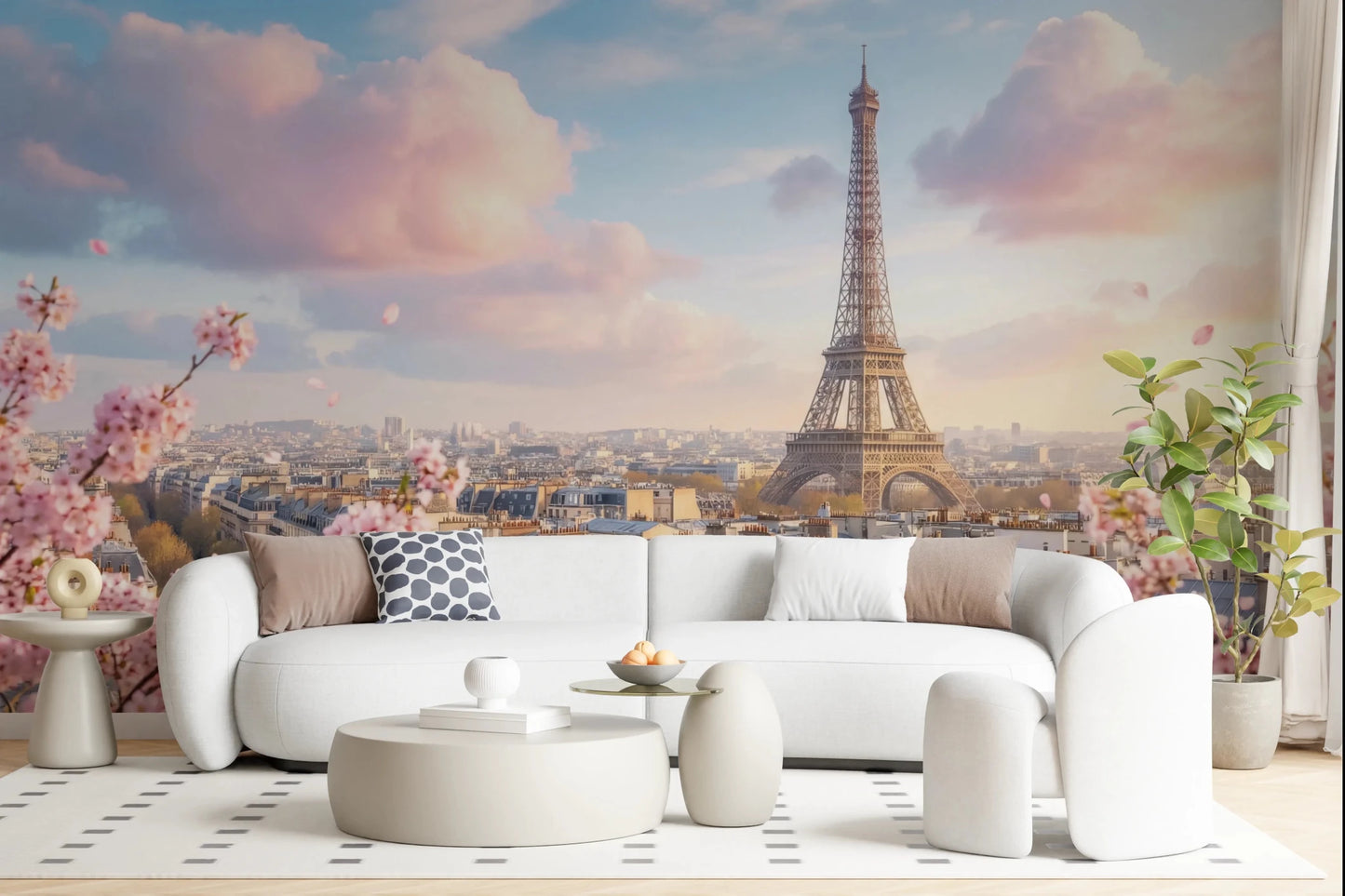 Eiffel Bloom Wall Mural