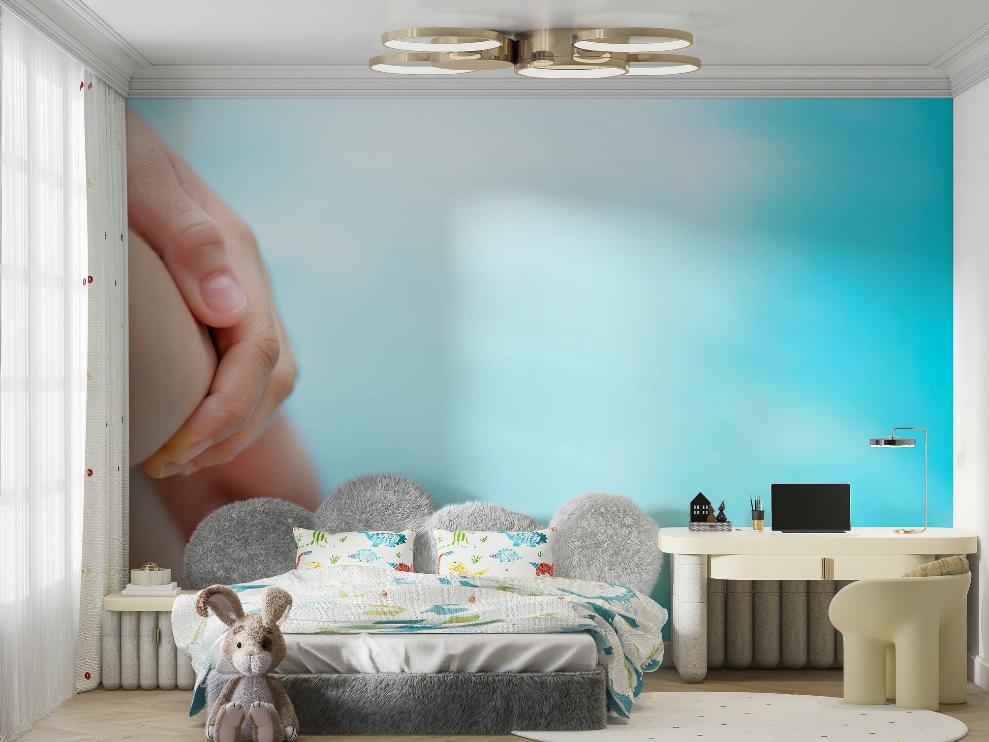 A serene coastal view wall mural for your decor.

