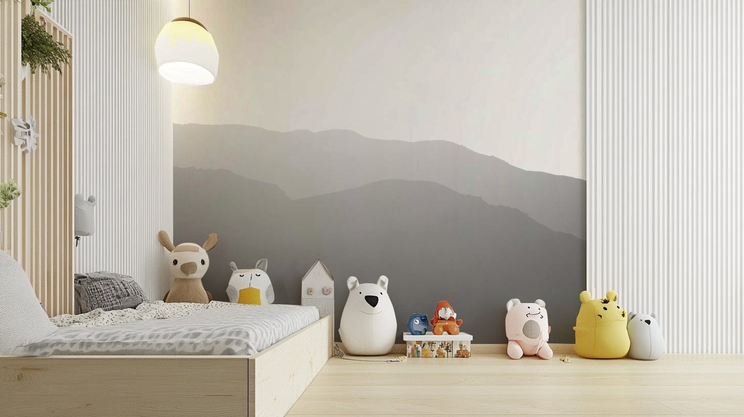 The wallpaper for walls being admired in a home.

