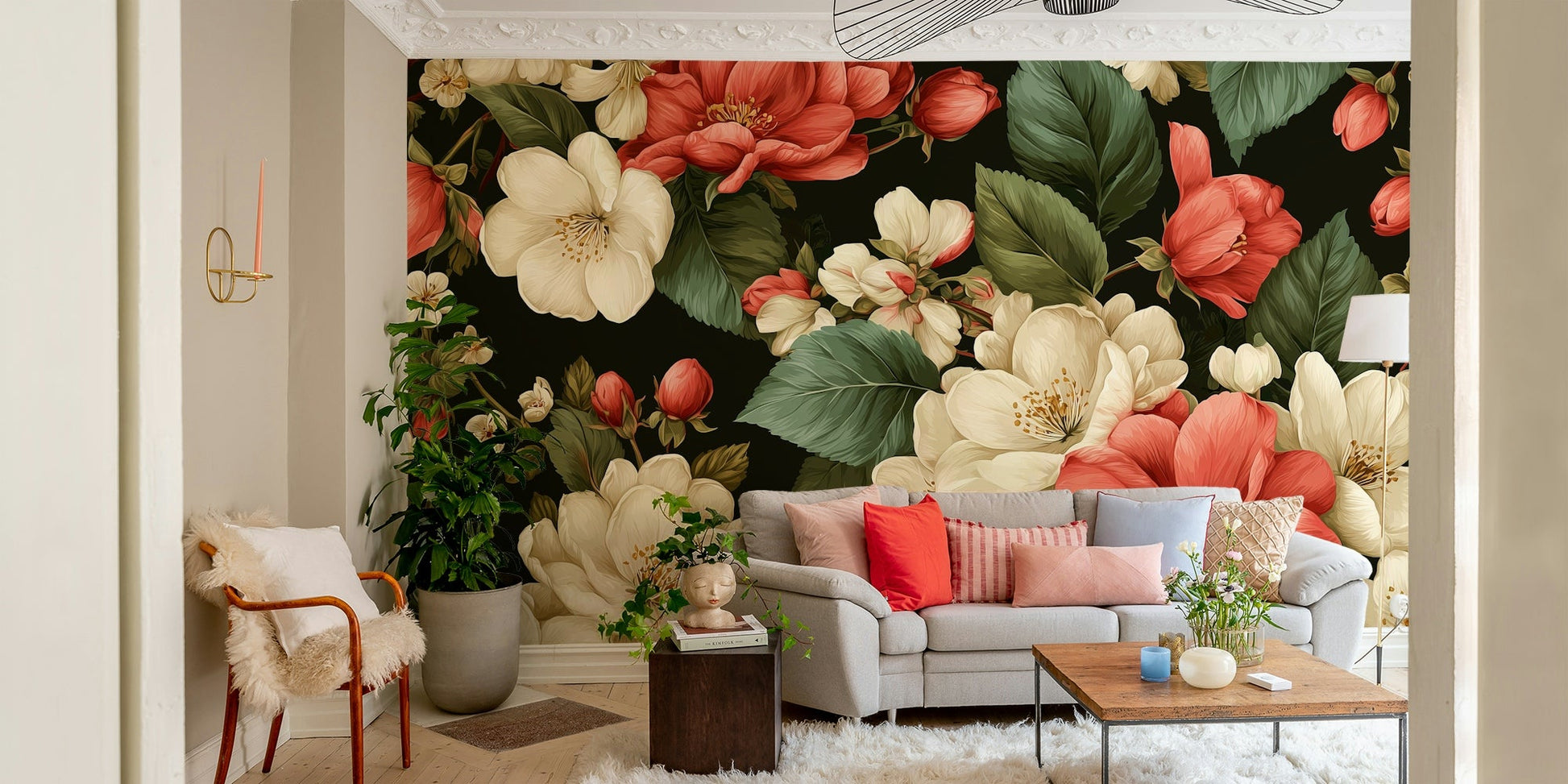 The mural covers a significant wall area.
