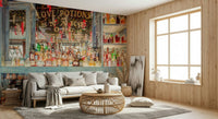 Elegant Bar Interior wallpaper scene Whimsical bar sign and detailed alcohol stock.
