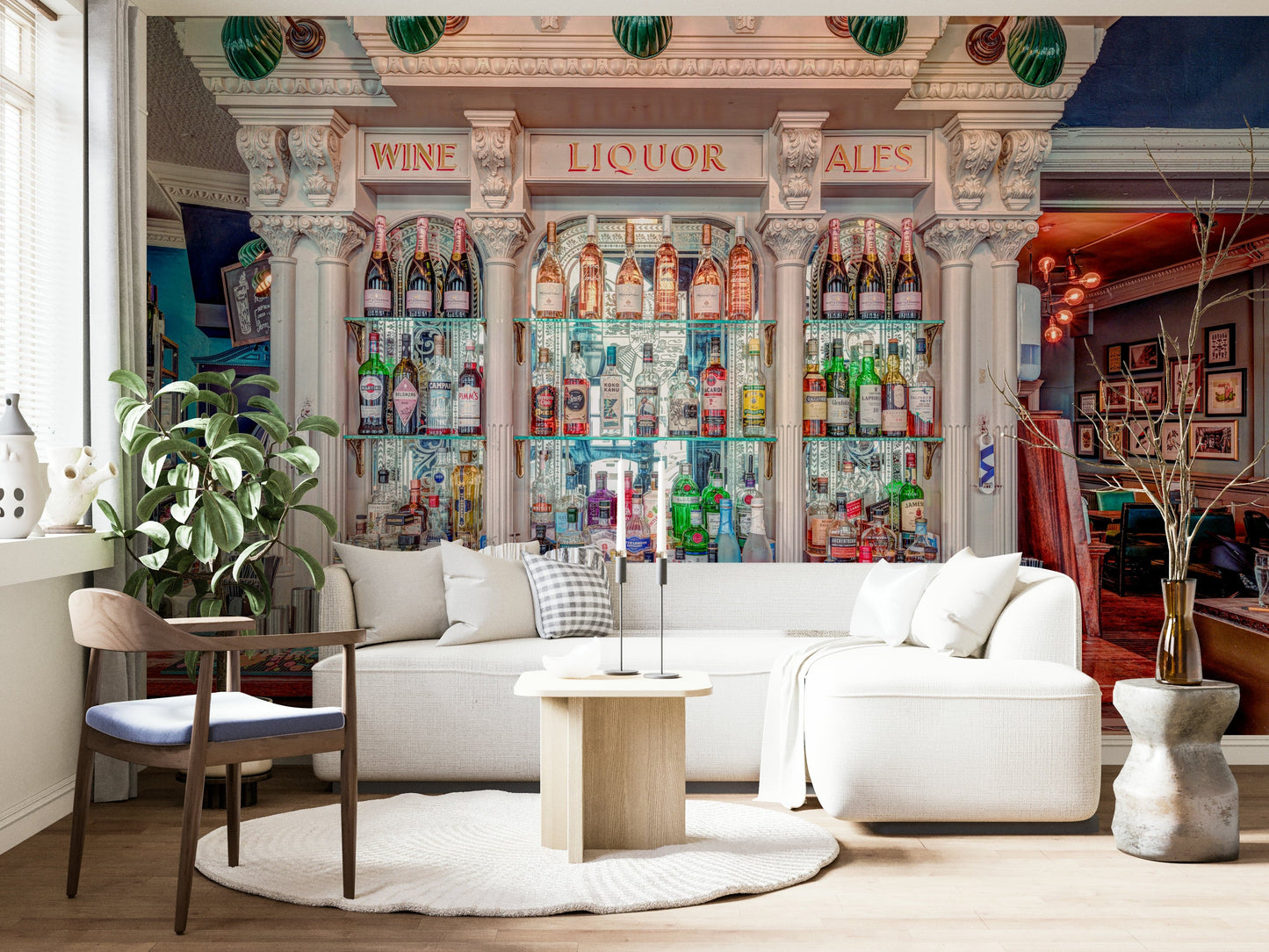 Fine Spirits Elegant sophisticated wallpaper.