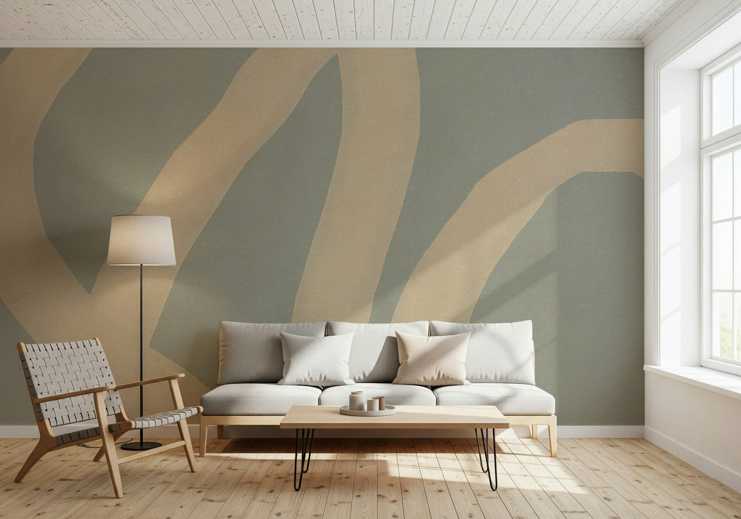 A serene flowing design wall mural for your decor.