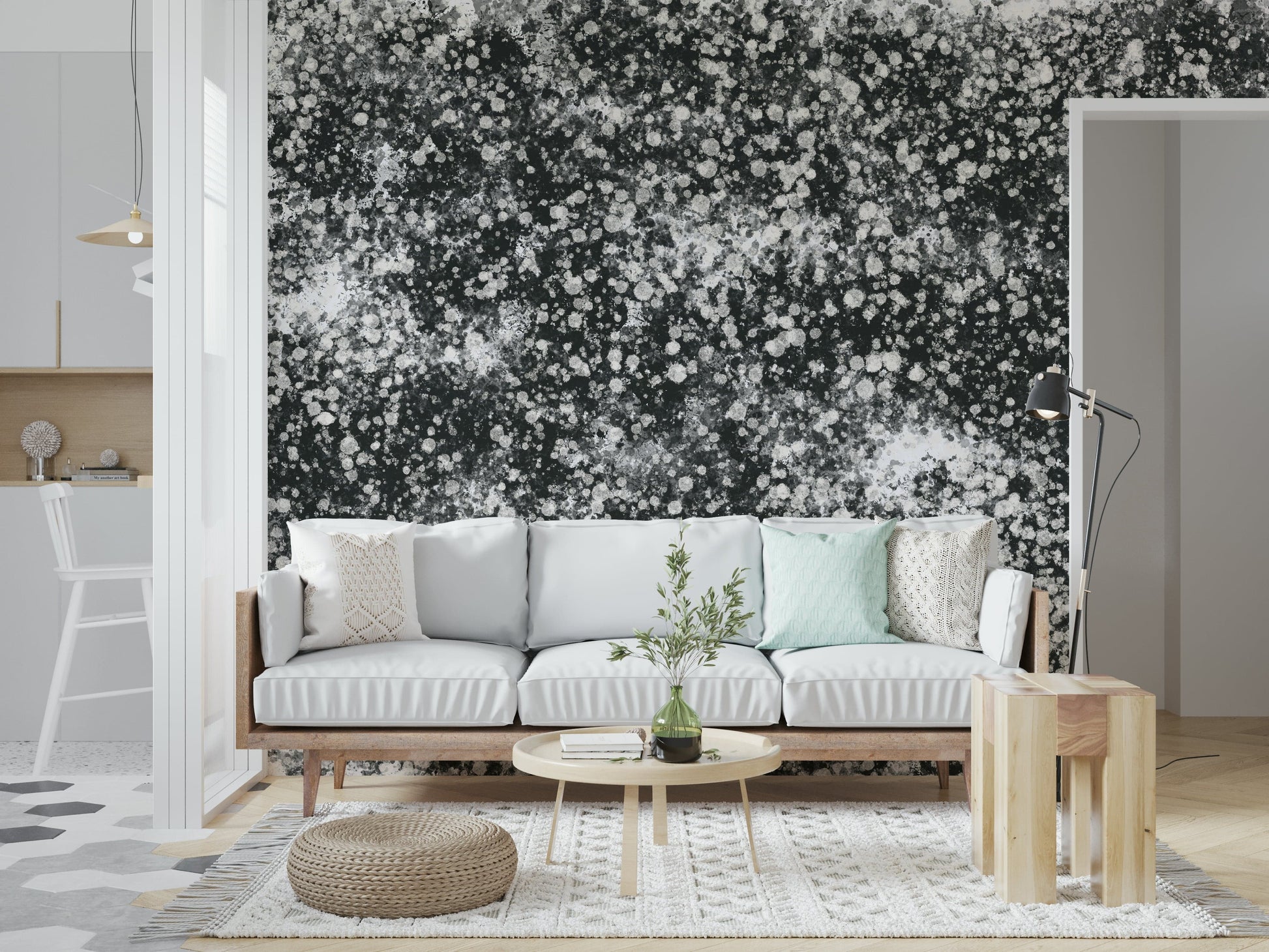 A classic minimalist dot wallpaper for walls.