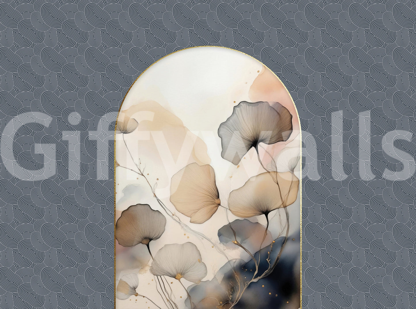 Elegant Floral Archway Wall Mural