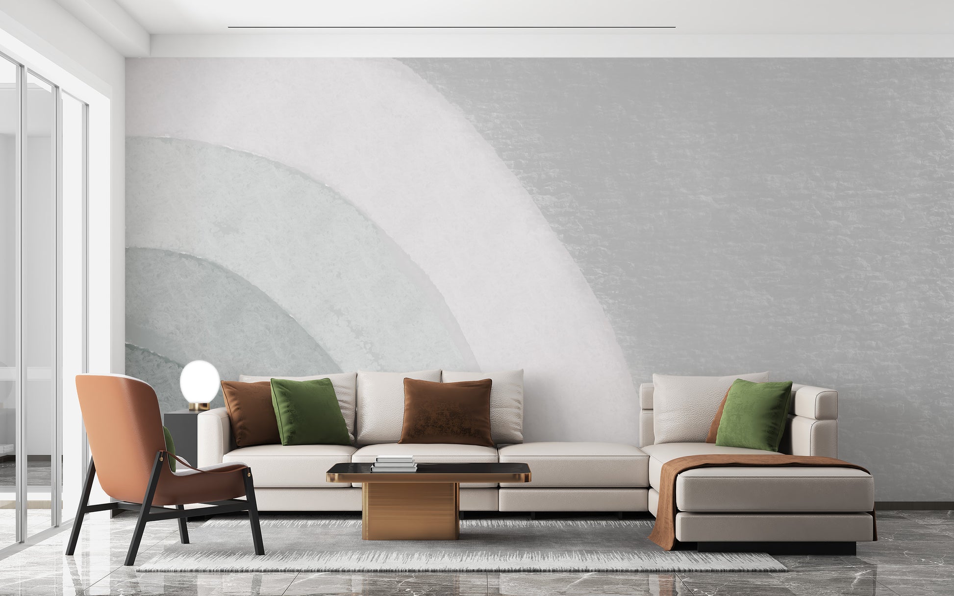 Geometric Swirl Watercolor Wall Mural - Giffywalls