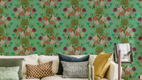 Elegant wallpaper featuring lotus leaf patterns


