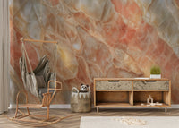 A calming granite design wallpaper mural that defines a space.

