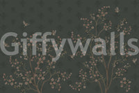 Matte finish Emerald Bloom & Flight Wall Mural for indoor walls.