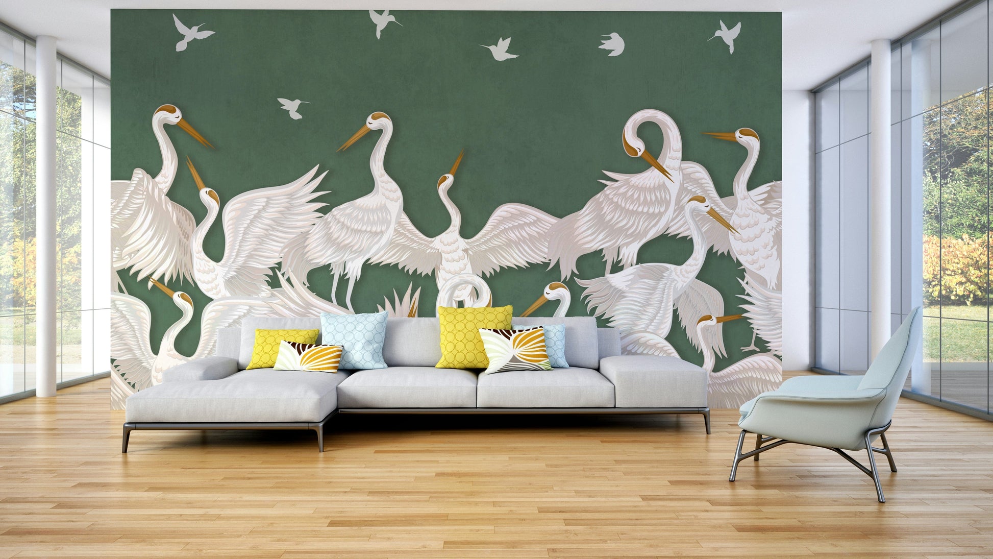 Mural wallpaper capturing a peaceful atmosphere

