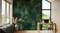 Emerald Marble Swirl Wall Mural — bold green marble design with flowing, artistic swirls.