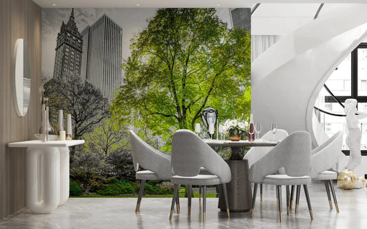 Emerald Metropolis Wall Mural