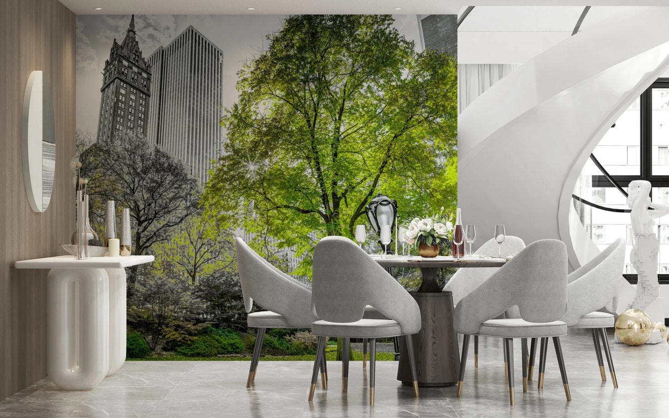 Emerald Metropolis Wall Mural