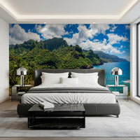 Ocean view wall mural emerald hills blue shoreline