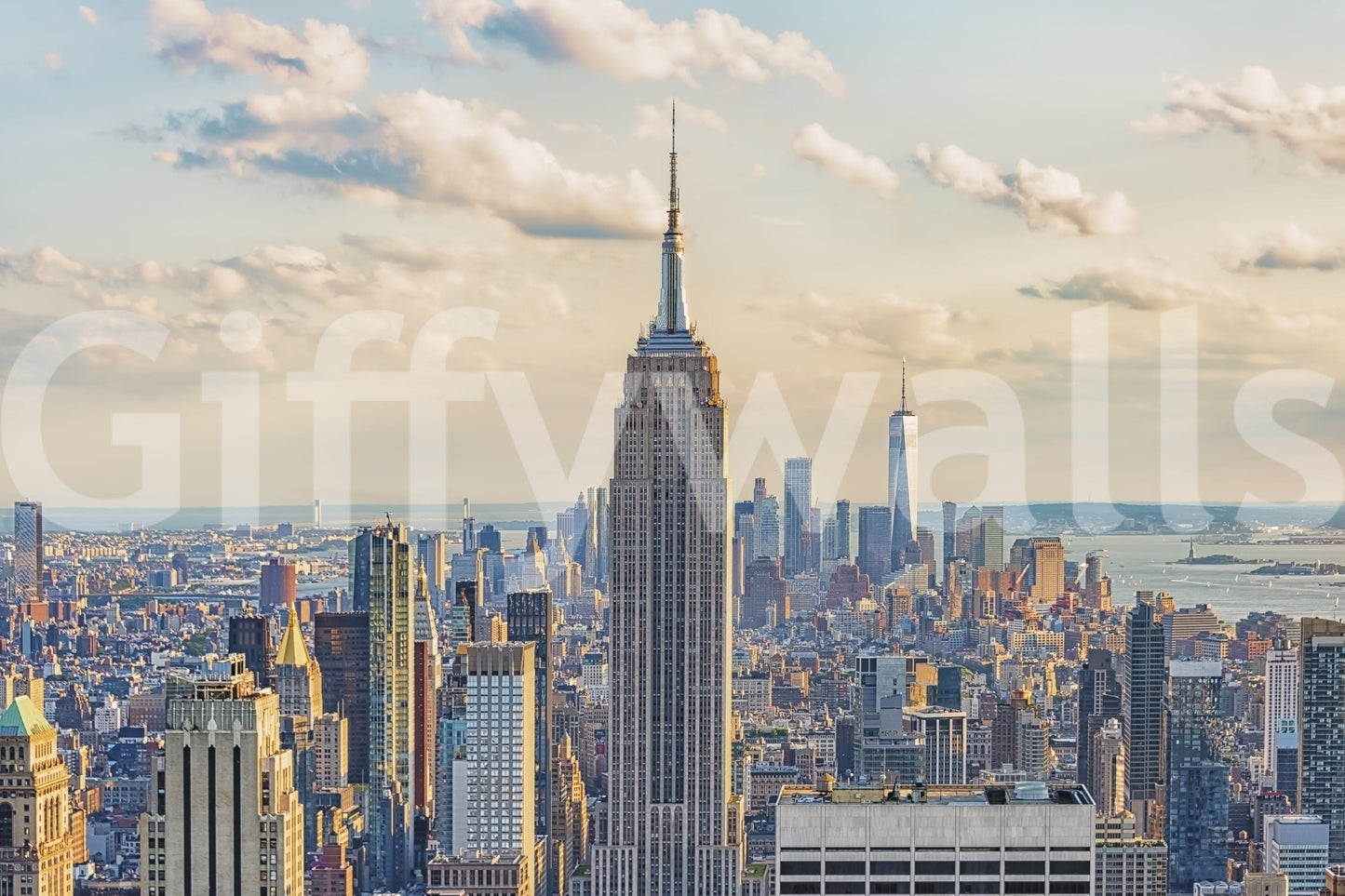 Tall architecture silhouettes in wallpaper for walls.