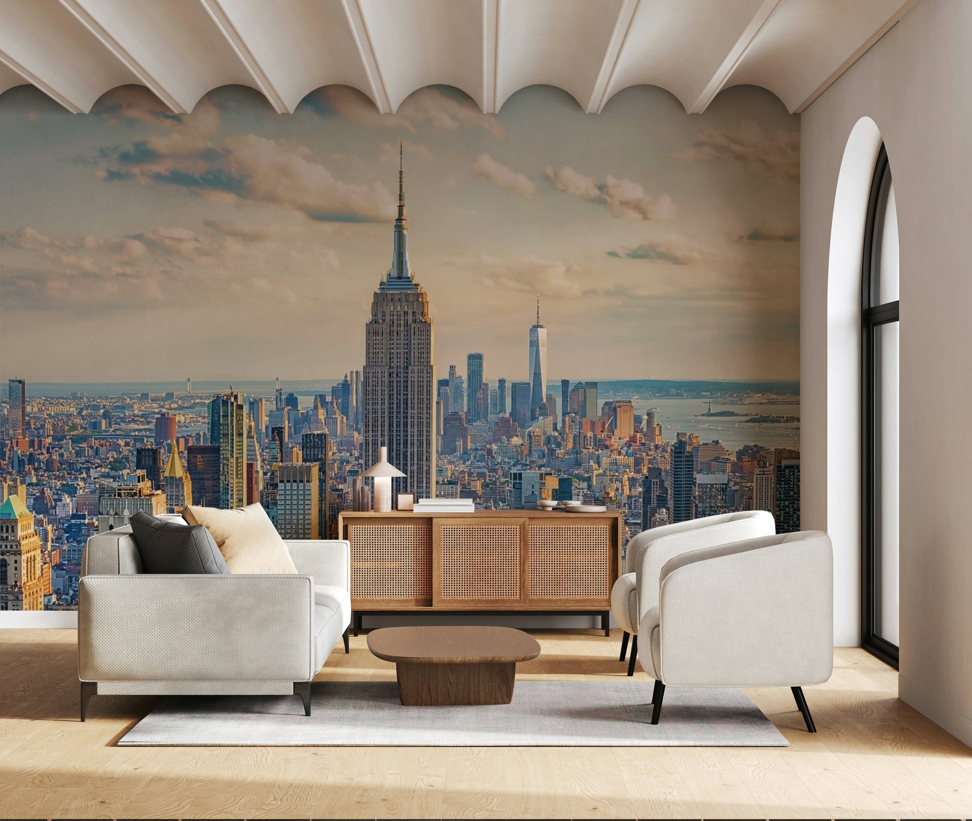 Grand urban landscape within Empire State Majesty design.
