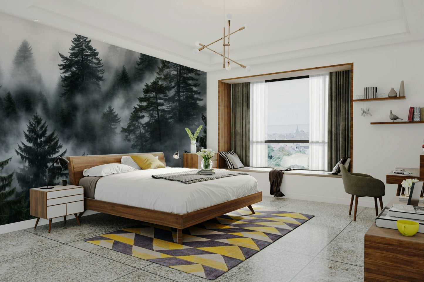 The design gives a feeling of quiet, natural beauty.

