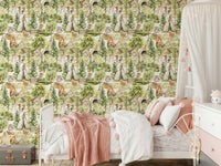 Green nature Enchanted Forest Tales subtle wall finish.