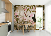 Peaceful tropical jungle wallpaper mural for any room

