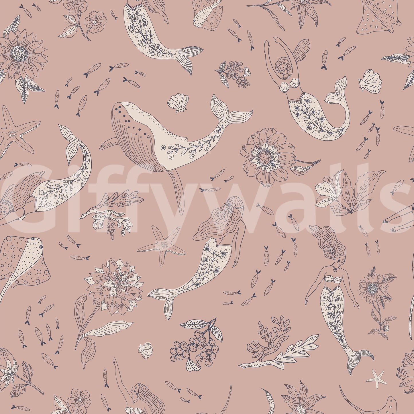 Enchanted Mermaid Lagoon Wallpaper⁠