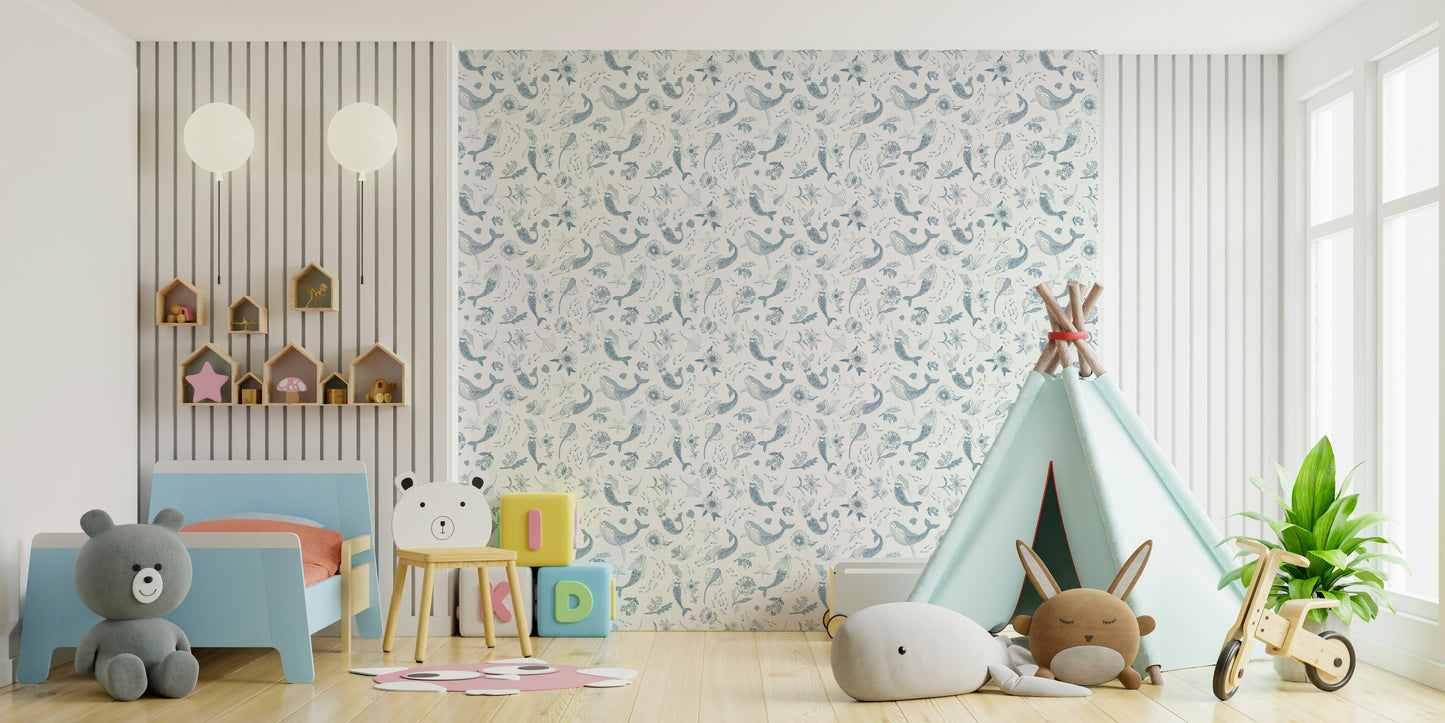 Mystical undersea wallpaper for living rooms

