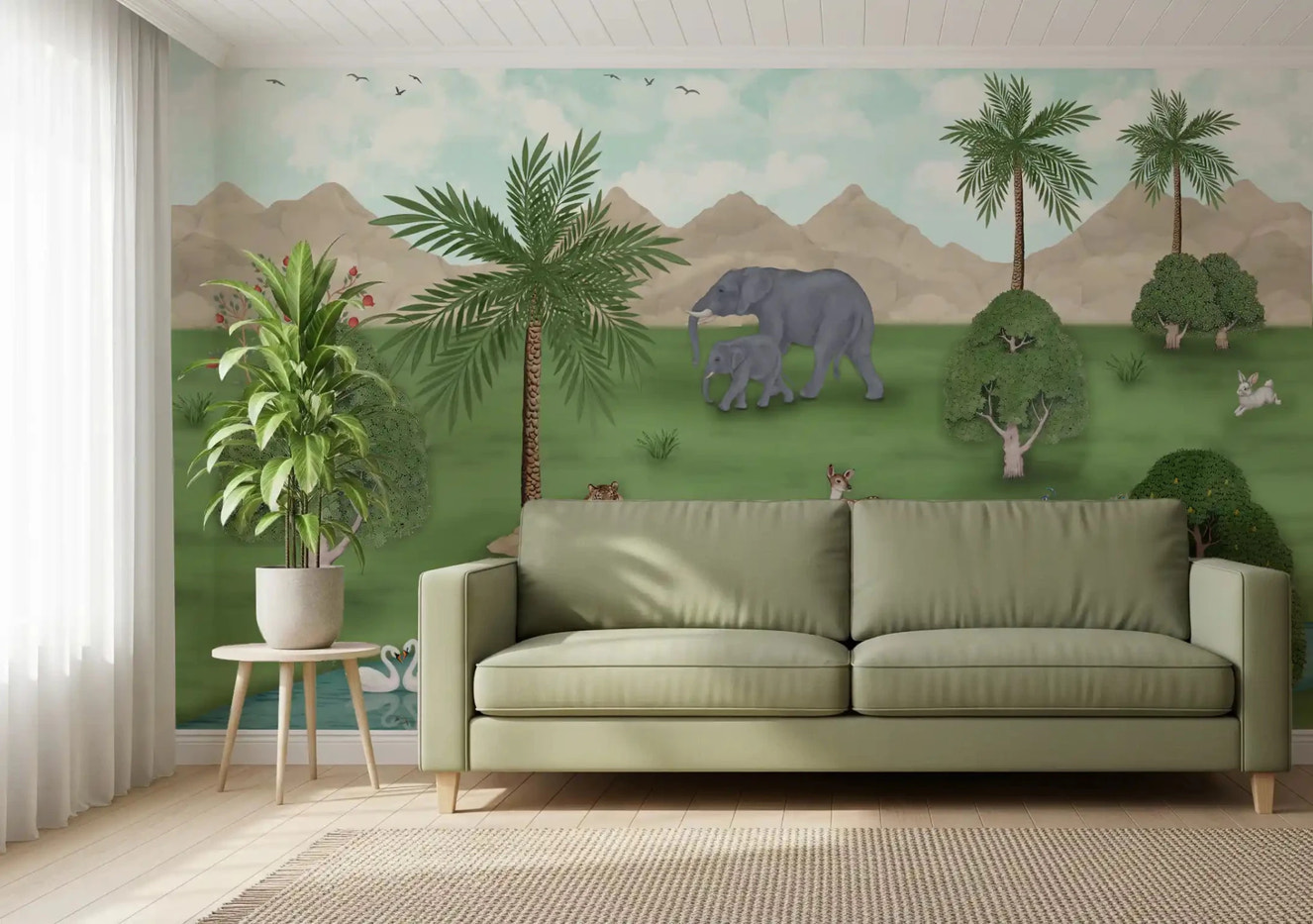 Enchanted River Oasis Wall Mural