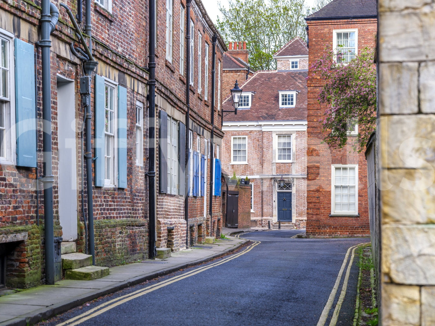 English Town Lane Wall Mural