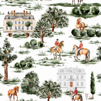 European manor Equestrian Estate house wall covering.