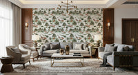 Fine art style Equestrian Escape interior wallpaper.