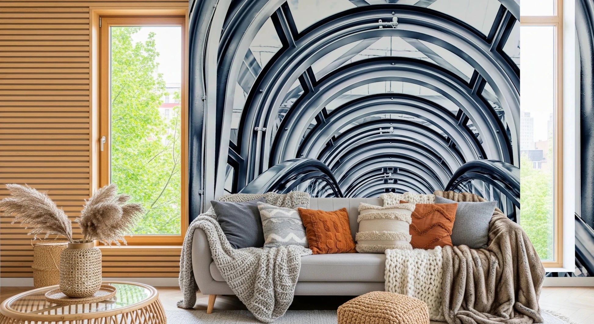 Escalator Arches Wall Mural