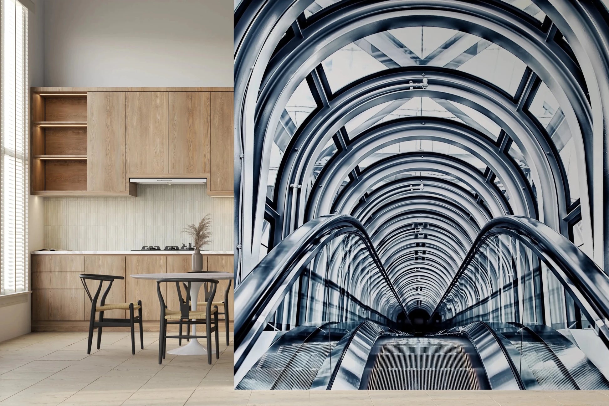 Escalator Arches Wall Mural