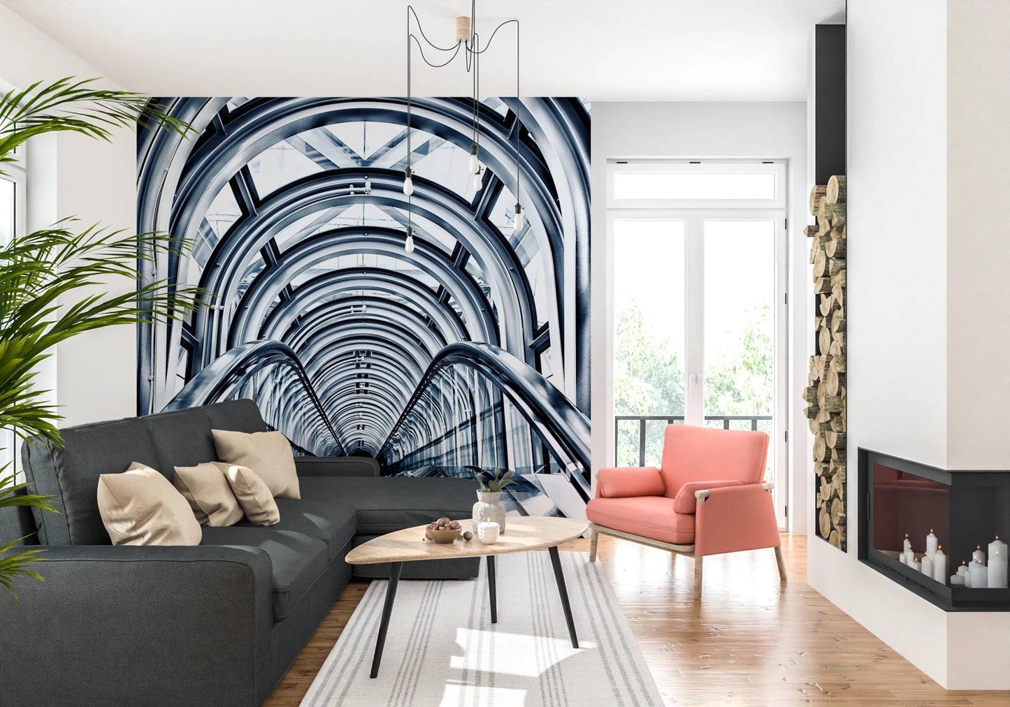 Escalator Arches Wall Mural