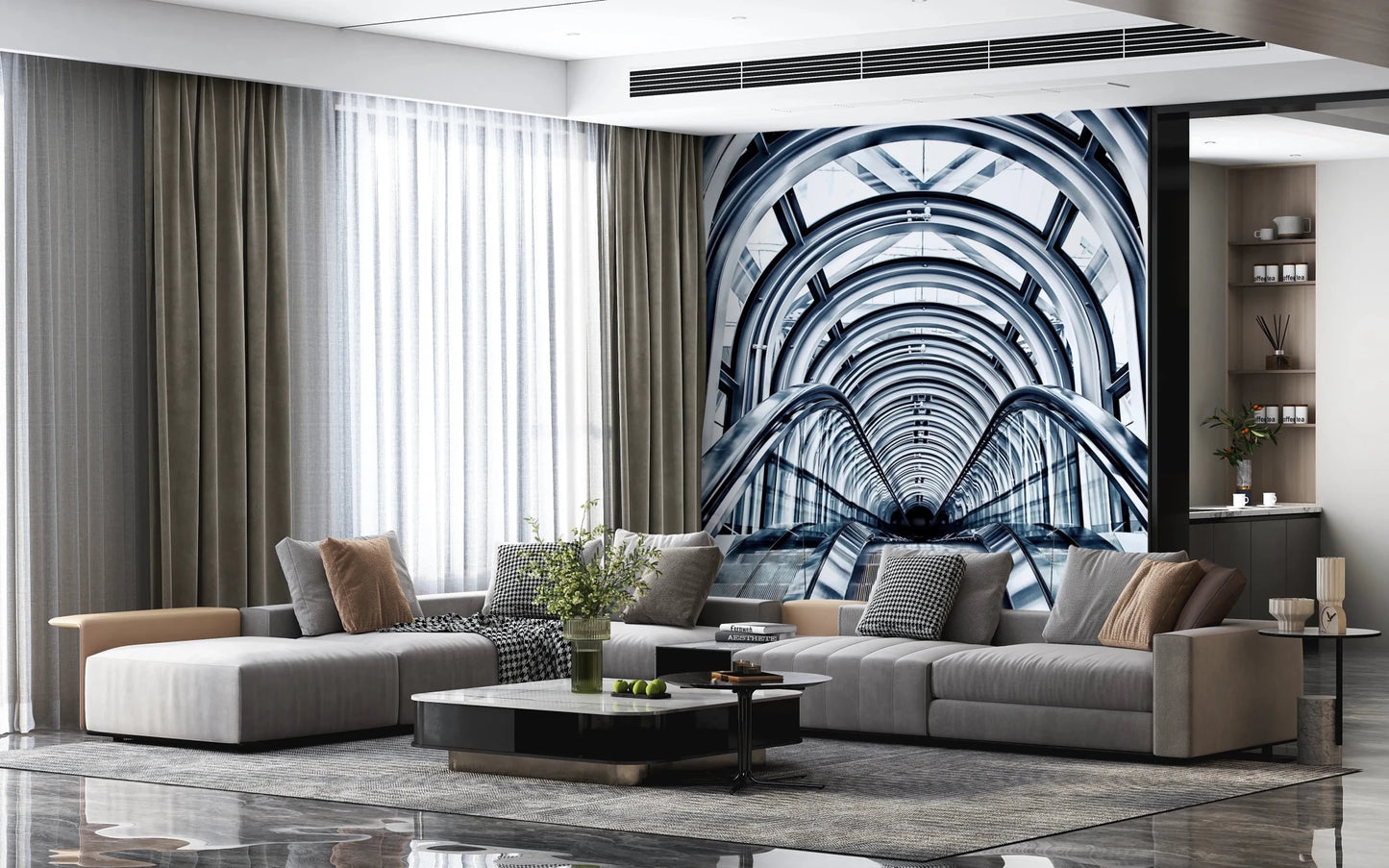 Escalator Arches Wall Mural
